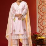 GULIZAAR // CHANDERI PINK KURTA SET